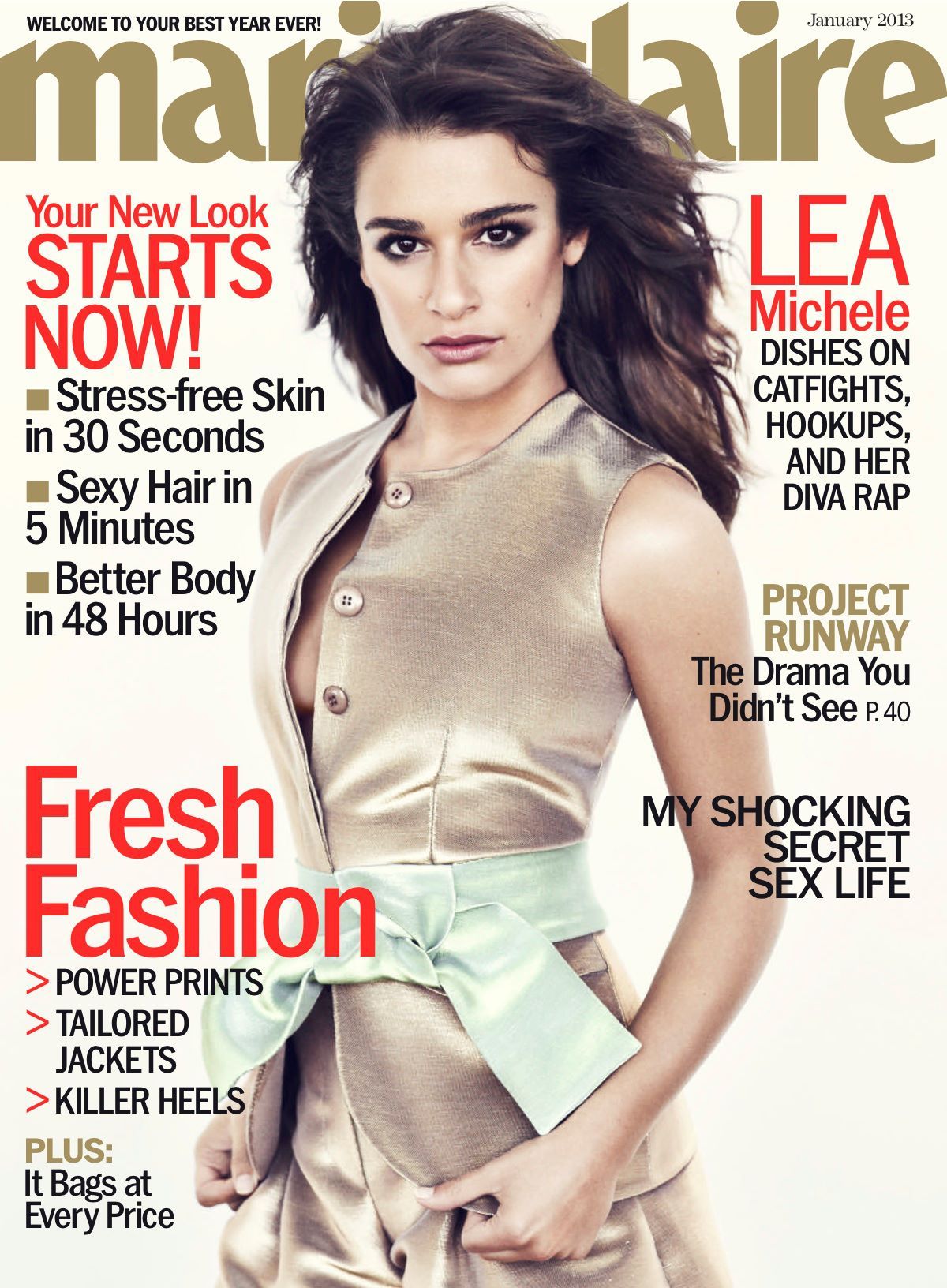 Lea Michele in Marie Claire Photoshoot - January 2013